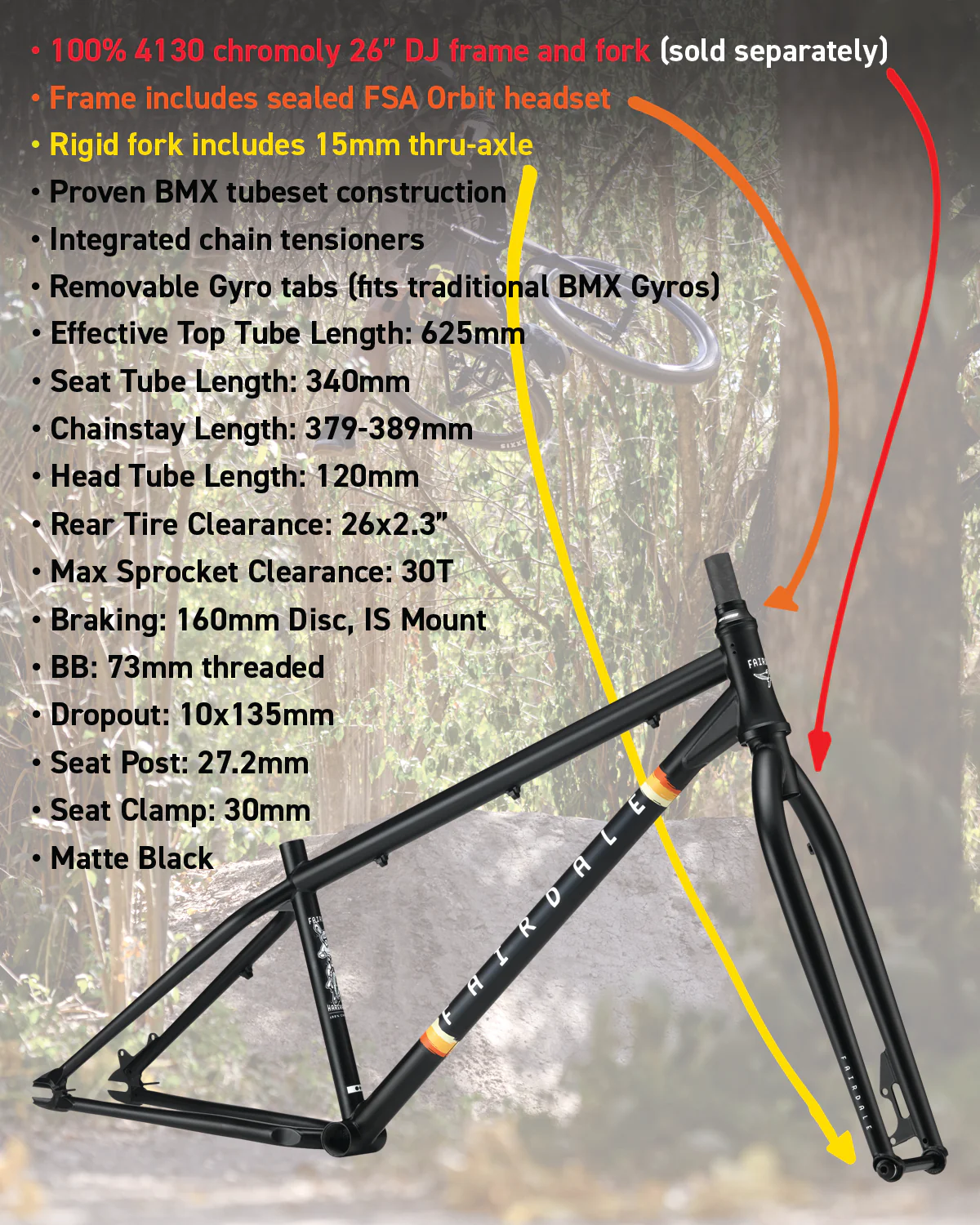 Fairdale Hareraiser 26" DJ Frame (Matte Black in S/M or M/L) - Image 10