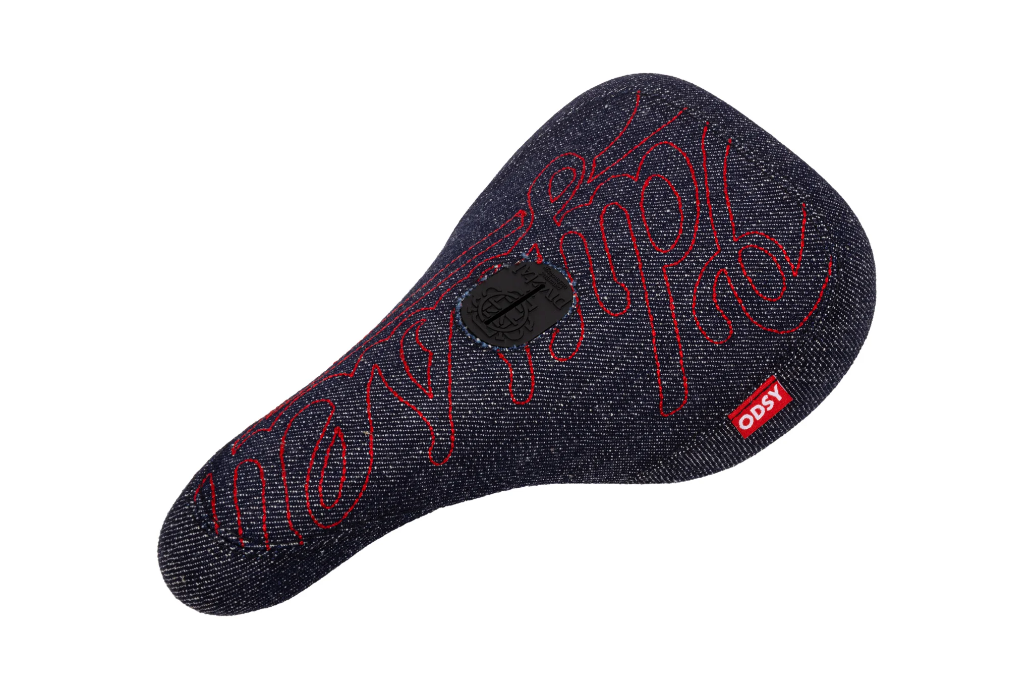 Odyssey Big Stitch Slim Seat (Denim w/ Red Embroidery)